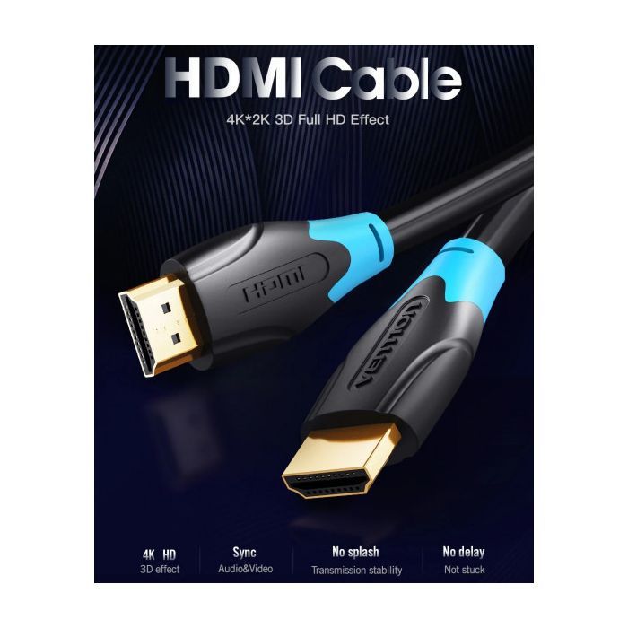Кабель мультимедійний HDMI M to HDMI M 15.0m V2.0 4K 60Hz black Vention (AACBN) зображення 7