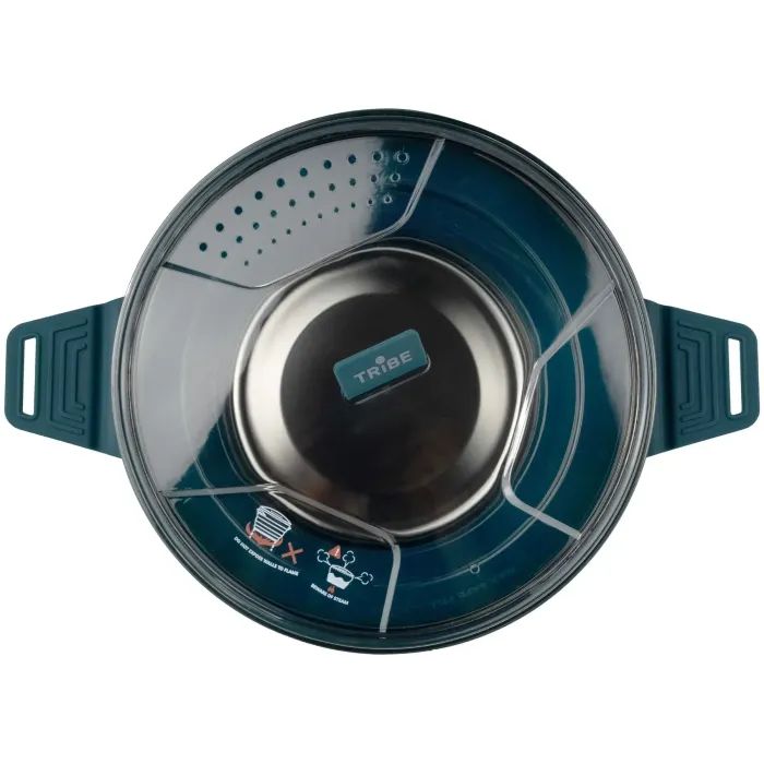 Котел туристичний Tribe Collapsible Pot 2,5 л силіконовий ocean (T-FF-0025-ocean) зображення 4