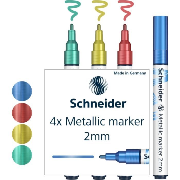 Набор маркеров Schneider металлик Paint-It 2,0 мм 4 шт (ML01111502) изображение 4