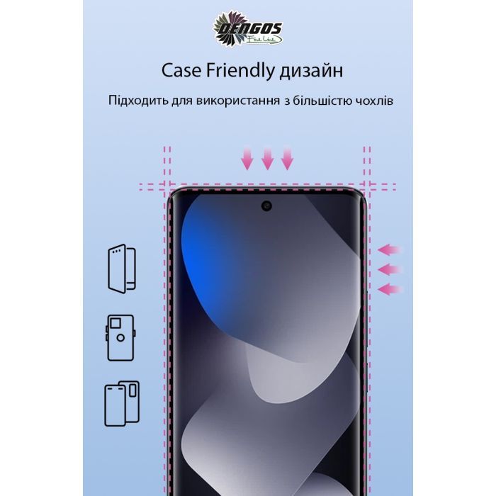 Стекло защитное Dengos Full Glue Xiaomi Redmi Note 15 5G Black (TGFG-426) изображение 3