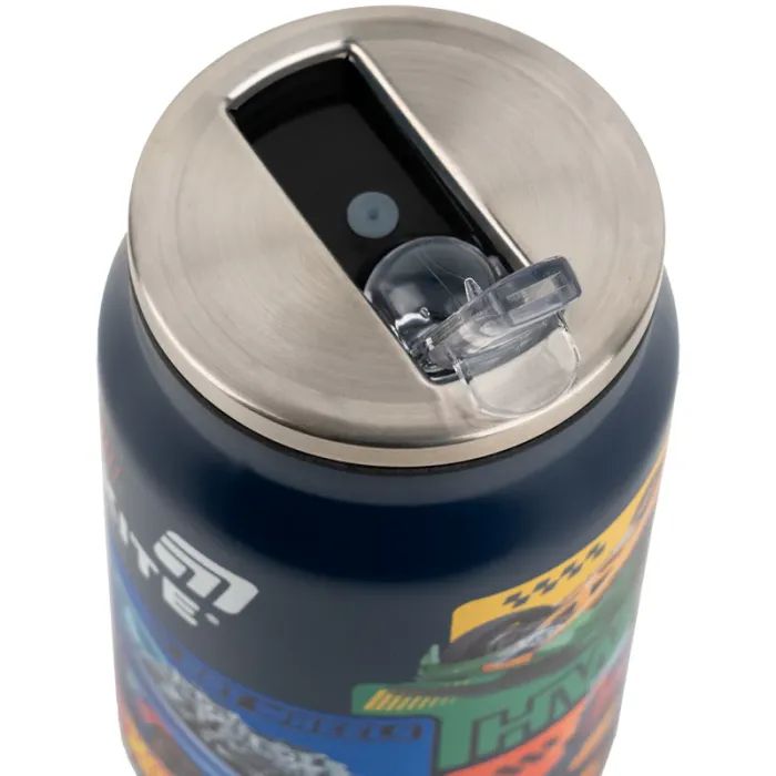 Поильник-непроливайка Kite Hot Wheels термочашка з трубочкою, 350 мл (HW25-1263) изображение 2