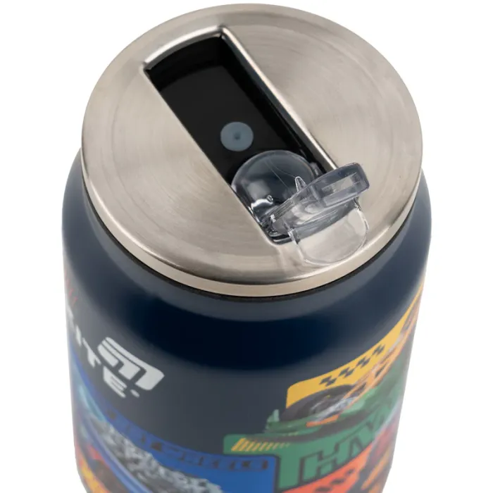 Поильник-непроливайка Kite Hot Wheels термочашка з трубочкою, 350 мл (HW25-1263) изображение 2