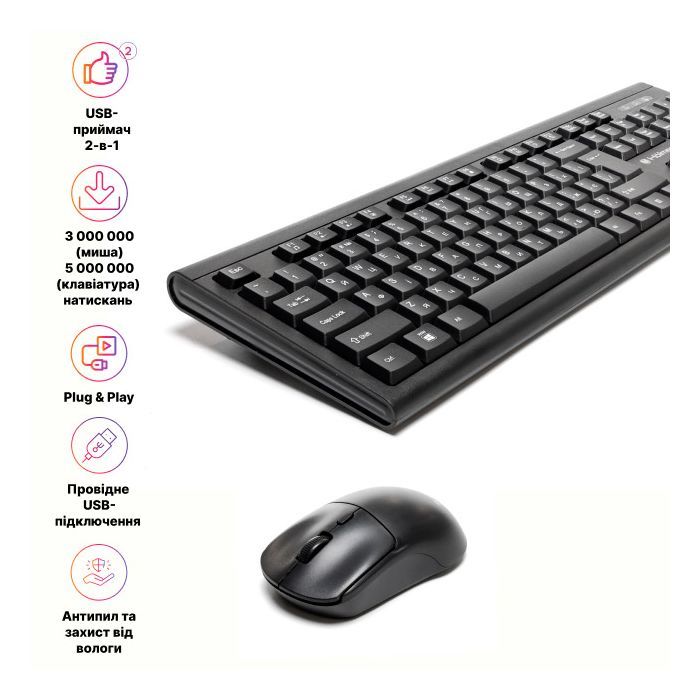 Комплект Hölmer SW-01 Wireless UA Black (SW-01) зображення 2