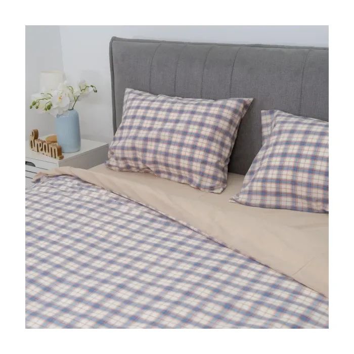 Постільна білизна Viluta 06 Wash Варена бавовна геометрія (50 х 70 - 2 шт) двоспальний (06_Wash_Printed_dv) зображення 6