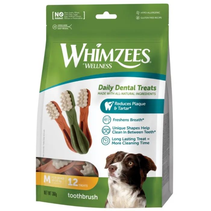 Ласощі для собак Whimzees Toothbrush M 12 шт (8718627750674)