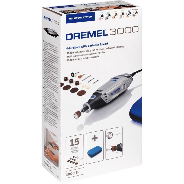 Гравер Dremel 3000-15 130Вт 10000-33000об/мин, 15 насадок 0.55кг (F.013.300.0JA) изображение 3