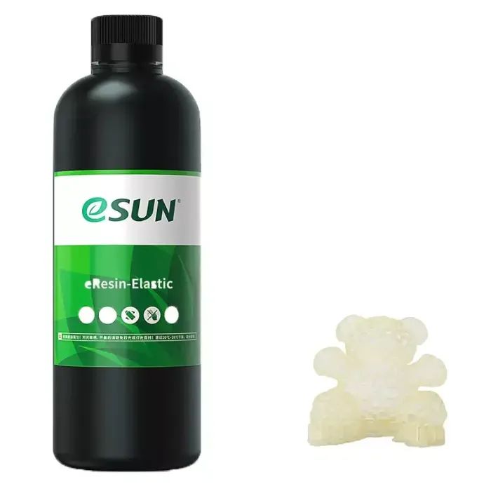 Фотополімерна смола eSUN Resin-Elastic Transparent Yellow 0,5kg (ERESIN-ELASTIC)