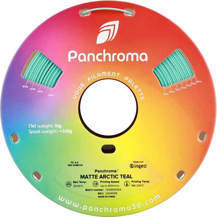 Пластик для 3D-принтера Polymaker PLA PANCHROMA MATTE 1,75mm 1kg ARCTIC TEAL (CA04006) изображение 2