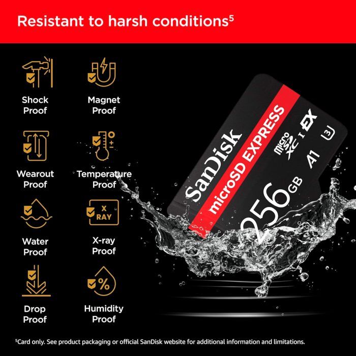 Карта памяти SanDisk 256GB microSDXC class 10 UHS-I U3 A1 Express (SDSQXFN-256G-GN4NN) изображение 6