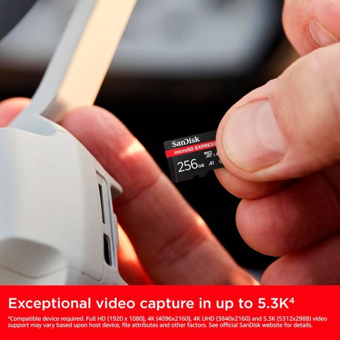 Карта памяти SanDisk 256GB microSDXC class 10 UHS-I U3 A1 Express (SDSQXFN-256G-GN4NN) изображение 7