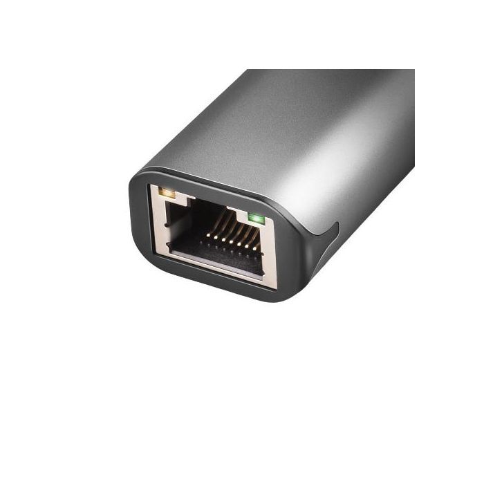 Перехідник USB-C to RJ45 Ethernet 2500Mbps gray AXAGON (ADE-25RC) зображення 2