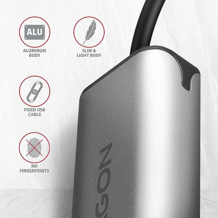 Перехідник USB-C to RJ45 Ethernet 2500Mbps gray AXAGON (ADE-25RC) зображення 8