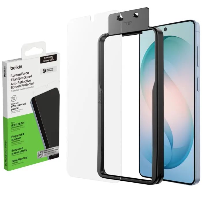 Стекло защитное Belkin Titan EcoGuard Samsung Galaxy S26+ (OVB079HQ) изображение 2