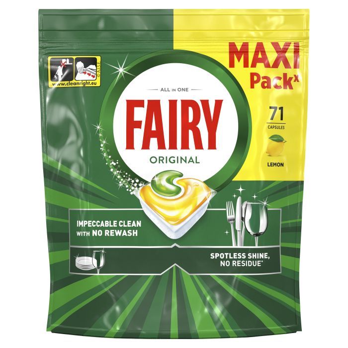 Таблетки для посудомоечных машин Fairy Все-в-1 Original Лимон 84 шт. (8700216961820) изображение 2