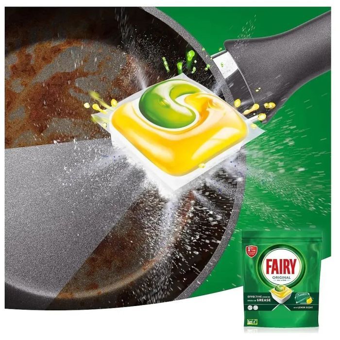 Таблетки для посудомоечных машин Fairy Все-в-1 Original Лимон 29 шт. (8006530115711) изображение 3