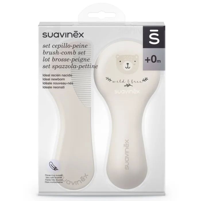 Набір для догляду за дитиною Suavinex гребінців "Wild Free", бежевий (2шт) (403064) зображення 2