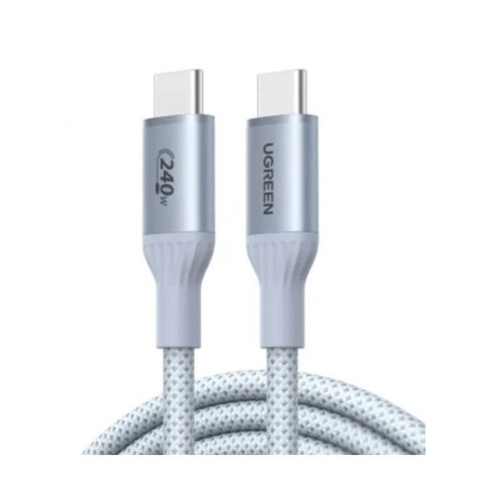 Дата кабель USB-C to USB-C 2.0m PD3.1 240W 480Mbps braided Starlight blue Ugreen (75732)