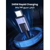 Дата кабель USB-C to USB-C 2.0m PD3.1 240W 480Mbps braided black Ugreen (75732) изображение 2
