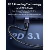 Дата кабель USB-C to USB-C 2.0m PD3.1 240W 480Mbps braided black Ugreen (75732) изображение 3