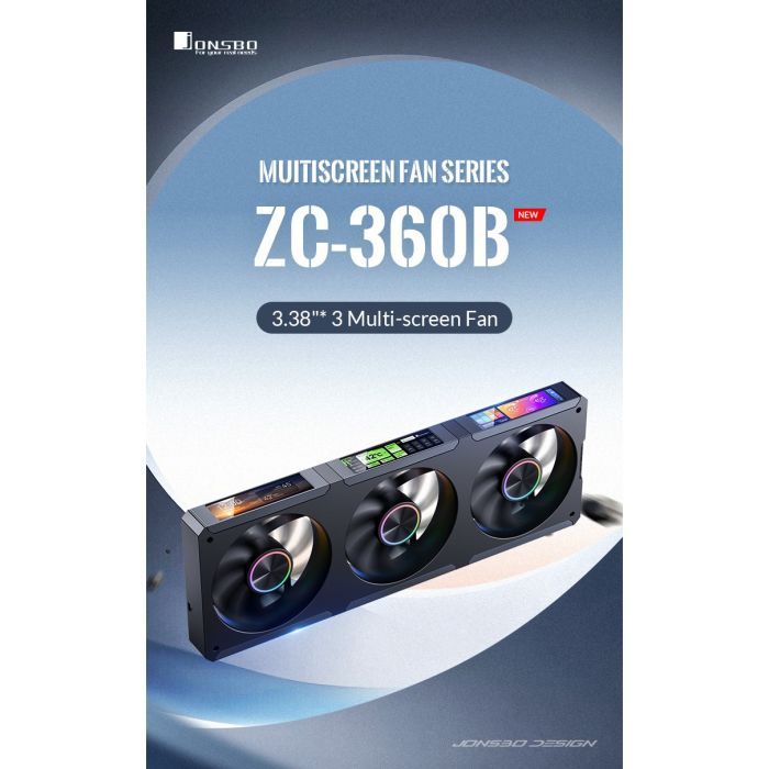 Кулер для корпуса JONSBO ZC-360B Black изображение 12