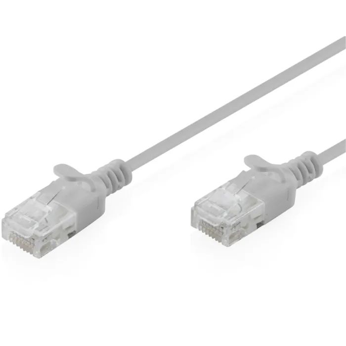 Патч-корд 5м, UTP, cat.6, Sliim, AWG 32/7, Cu, LSZH, grey Digitus (DK-1618-050S)