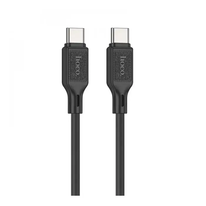Дата кабель USB-C to USB-C 1.0m 60W silicone X90 Cool black HOCO (6931474788467)