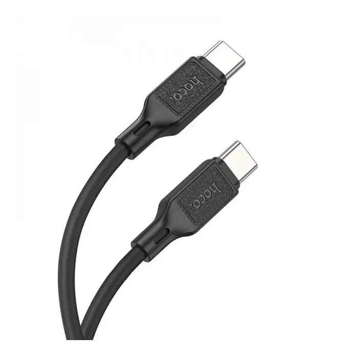 Дата кабель USB-C to USB-C 1.0m 60W silicone X90 Cool black HOCO (6931474788467) изображение 2