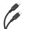 Дата кабель USB-C to USB-C 1.0m 60W silicone X90 Cool black HOCO (6931474788467) изображение 2