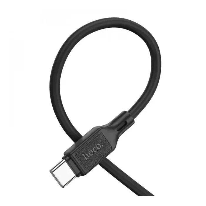 Дата кабель USB-C to USB-C 1.0m 60W silicone X90 Cool black HOCO (6931474788467) изображение 3