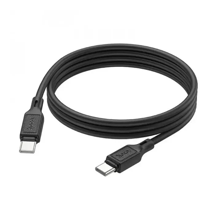 Дата кабель USB-C to USB-C 1.0m 60W silicone X90 Cool black HOCO (6931474788467) изображение 4