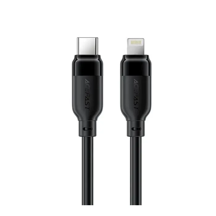 Дата кабель USB-C to Lightning 1.2m 30W TPU black Acefast (6974316286196)