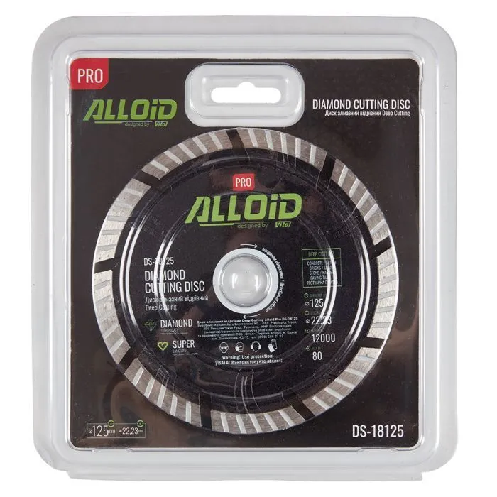 Круг відрізний Alloid Pro, алмазний, Deep Cutting, 125мм (DS-18125) зображення 4
