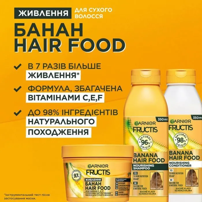 Кондиционер для волос Garnier Fructis HairFood Банан 350 мл (3600542290371) изображение 3