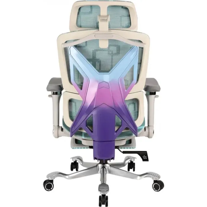 Кресло игровое GT Racer X-900 Gray/Violet/Blue изображение 2