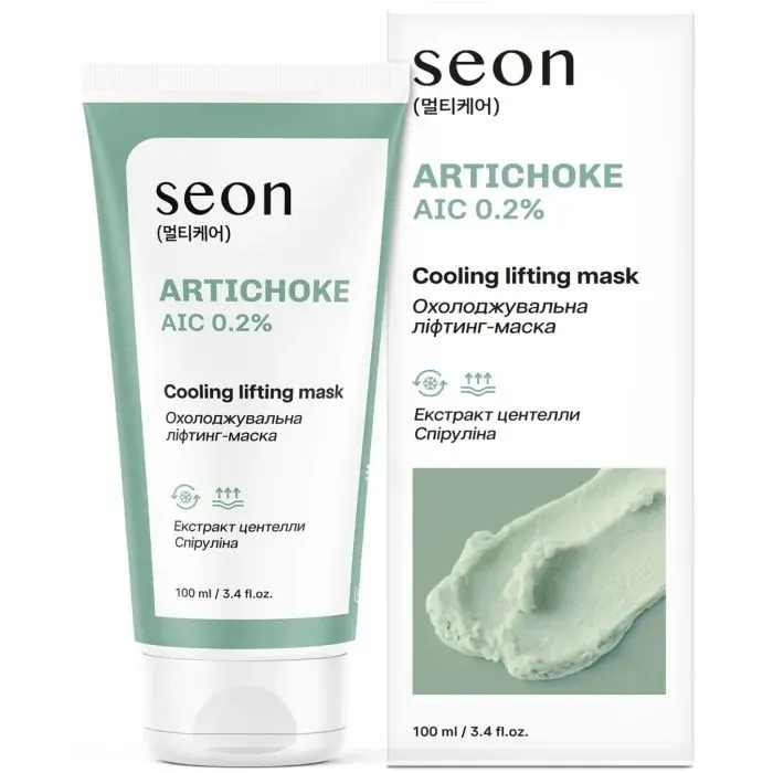 Маска для лица Seon Artichoke AIC 0.2% Cooling Lifting Mask Охлаждающая 100 мл (4823122904263)