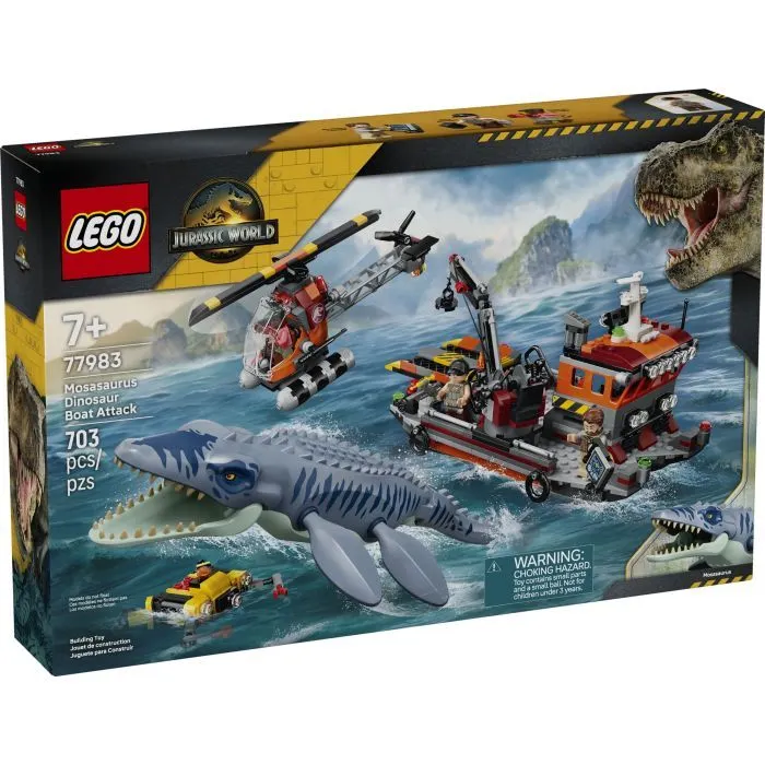Конструктор LEGO Jurassic World Нападение мозазавра на лодку (77983)