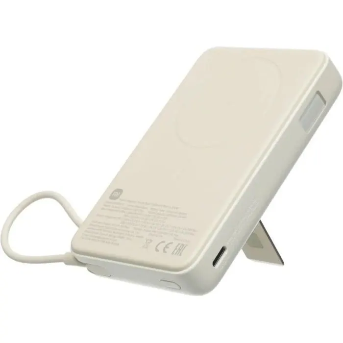Батарея универсальная Xiaomi 10000mAh Magnetic with Built-in Stand Beige (BHR08PBGL) изображение 6