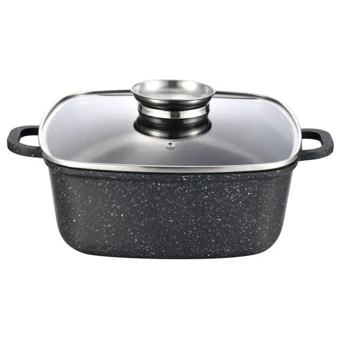 Кастрюля Gusto квадратна покриття Marble 2,8 л (GT-2504-20)