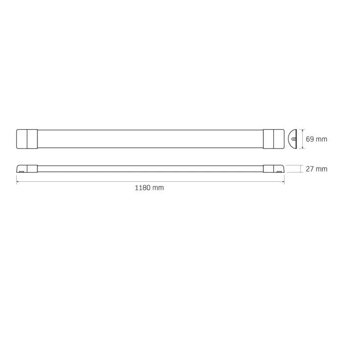 Світильник Videx BN02 36W 1.2М 4000K-5000 (VL-BN02-3612CW) зображення 2