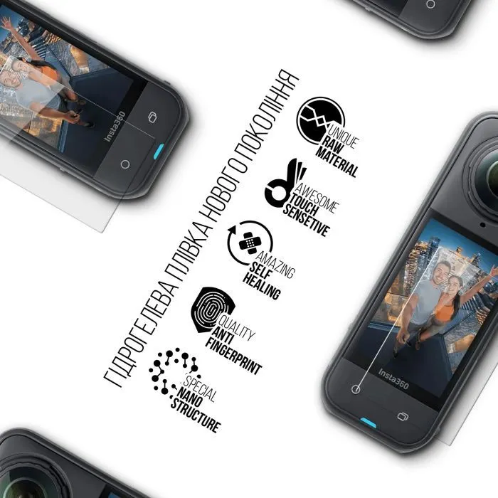 Пленка защитная Armorstandart hydrogel Insta360 X5 Only 1 Big Screen 6 pcs (ARM93846) изображение 2