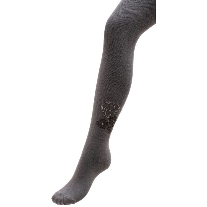 Колготки детские BNM с цветами из страз (M0C0302-1183-11G-black)
