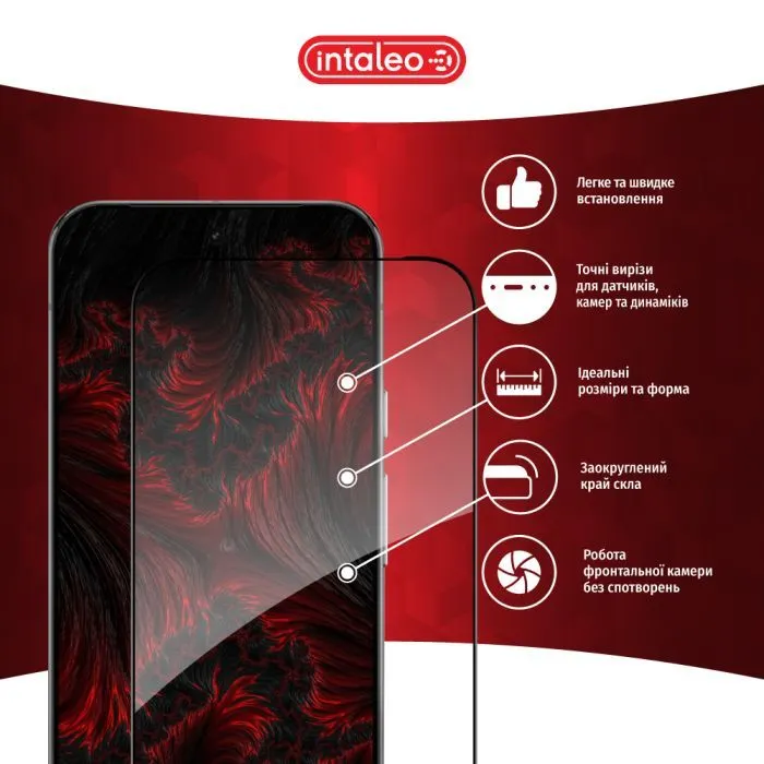 Скло захисне Intaleo 3D 9H Google Pixel 10a Black (1283126636257) зображення 3