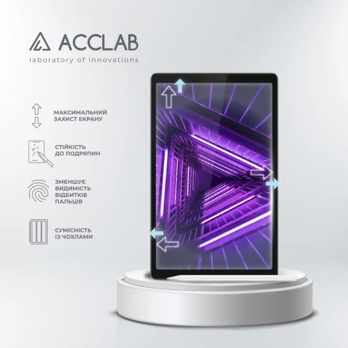 Скло захисне ACCLAB Full Glue Lenovo Tab One TB305FU 8.7" (1283126636738) зображення 4