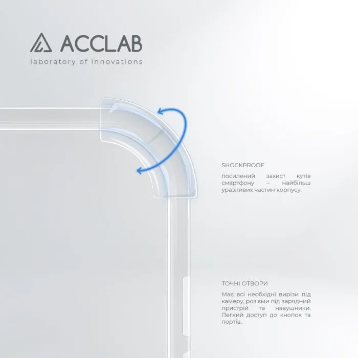 Чохол до мобільного телефона ACCLAB ShockProof Xiaomi Redmi A3 Transparent (1283126599200) зображення 3