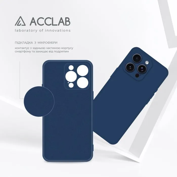Чохол до мобільного телефона ACCLAB SoftShell Apple iPhone 16 Pro Max Blue (1283126611582) зображення 5