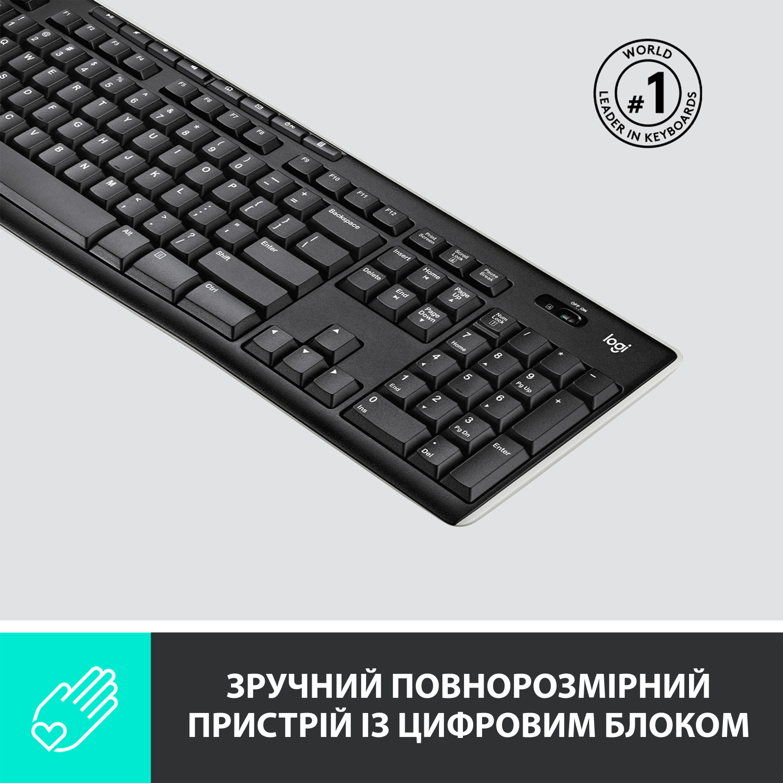 Клавіатура Logitech K270 WL (920-003757) зображення 2