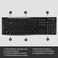 Клавіатура Logitech K270 WL (920-003757) зображення 6