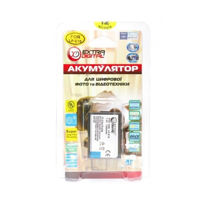 Аккумулятор к фото/видео Extradigital Canon LP-E10 (BDC2427) изображение 3