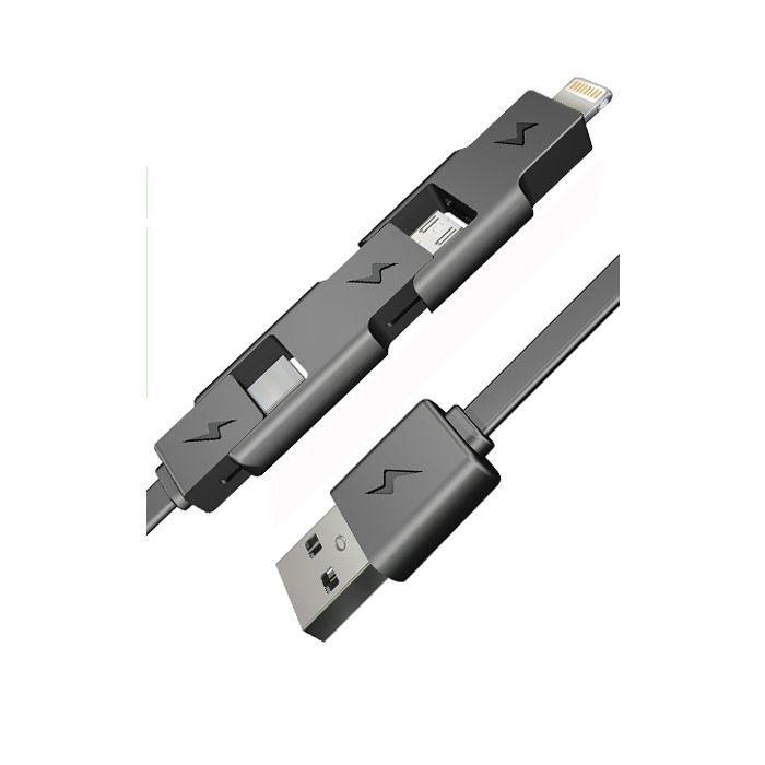 Дата кабель смарт 3в1 (Lightning+microUSB+MiniUSB) E-power (EP121DC) изображение 2