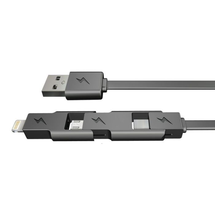Дата кабель смарт 3в1 (Lightning+microUSB+MiniUSB) E-power (EP121DC) изображение 4